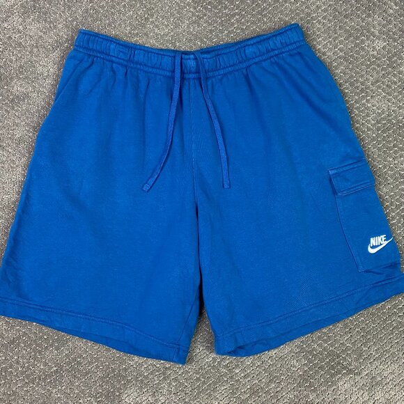 Nike Sportswear Club Sweat Shorts Men's XL Blue Fleece Cargo Gym CZ9956 407 - Picture 1 of 14